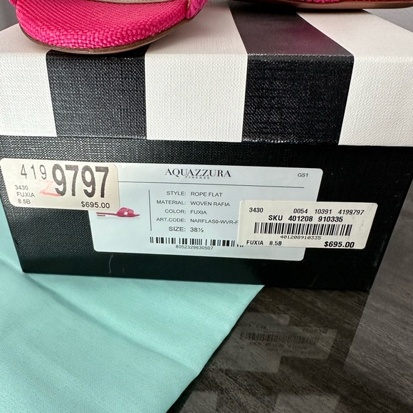 New in box Aquazzura rope flat slides size 38.5 - Picture 6 of 7